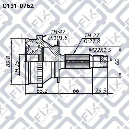 Q-FIX Q131-0762 Шрус Q-FIX Q131-0762 Шрус