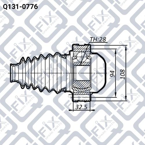 Q-FIX Q131-0776 Шрус внутренний Q-FIX Q131-0776 Шрус внутренний