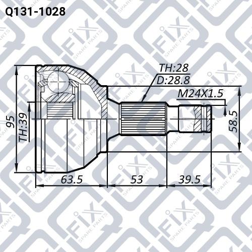 Q-FIX Q131-1028 Шрус