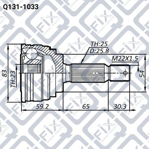 Q-FIX Q131-1033 Шрус Q-FIX Q131-1033 Шрус