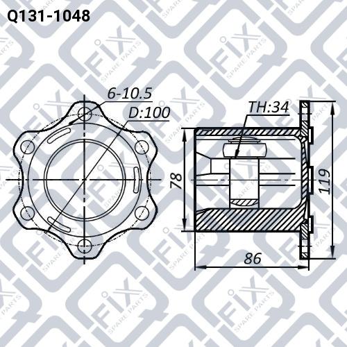 Q-FIX Q131-1048 Шрус внутренний