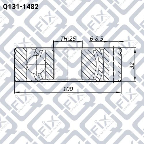 Q-FIX Q131-1482 Шрус внутрішній Q-FIX Q131-1482 Шрус внутрішній