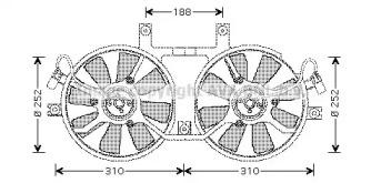 Ava MT7519 Fan and motor assy Ava MT7519 Fan and motor assy