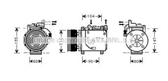 Ava MTK038 Компресор кондиціонера Ava MTK038 Компресор кондиціонера