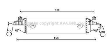 Ava MZ4267 Радиатор интеркуллера