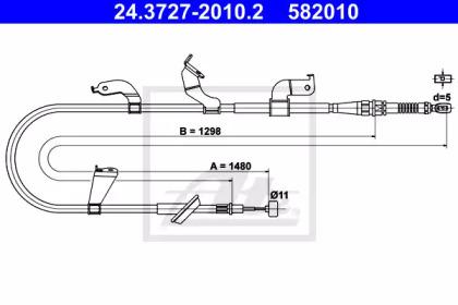 Ate 24.3727-2010.2 Brake cable