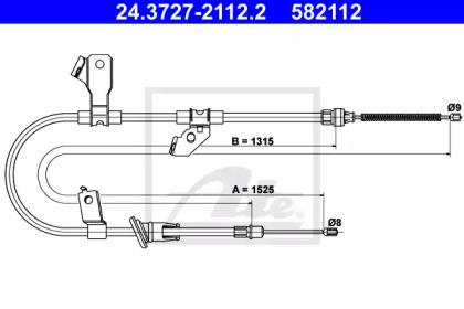 Ate 24.3727-2112.2 Brake cable