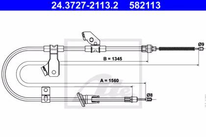 Ate 24.3727-2113.2 Brake cable