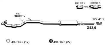 Ernst 055178 Середній глушник вихлопних газів