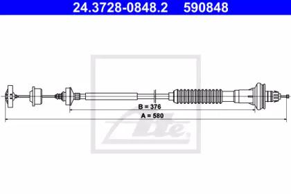 Ate 24.3728-0848.2 Brake cable Ate 24.3728-0848.2 Brake cable
