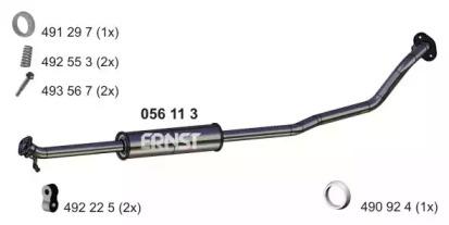 Ernst 056113 Muffler assy front Ernst 056113 Muffler assy front