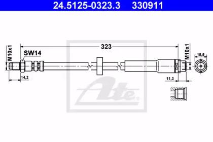 Ate 24.5125-0323.3 Hose assy brake Ate 24.5125-0323.3 Hose assy brake
