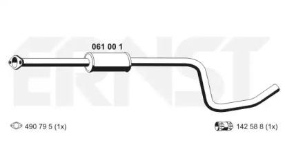Ernst 061001 Muffler assy front Ernst 061001 Muffler assy front
