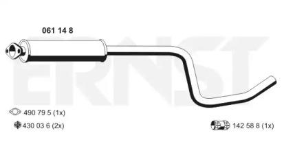 Ernst 061148 Muffler assy front Ernst 061148 Muffler assy front