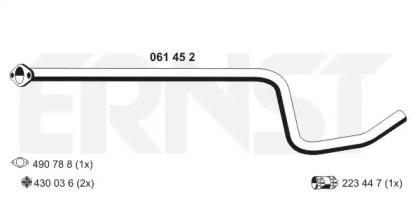 Ernst 061452 Випускна труба відпрацьованих газів Ernst 061452 Випускна труба відпрацьованих газів