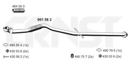 Ernst 061582 Випускна труба відпрацьованих газів Ernst 061582 Випускна труба відпрацьованих газів