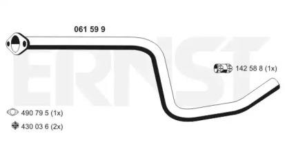 Ernst 061599 Випускна труба відпрацьованих газів Ernst 061599 Випускна труба відпрацьованих газів