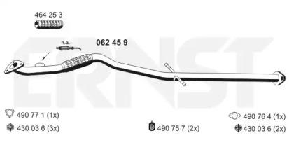 Ernst 062459 Випускна труба відпрацьованих газів Ernst 062459 Випускна труба відпрацьованих газів