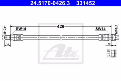 Ate 24.5170-0426.3 Hose assy brake Ate 24.5170-0426.3 Hose assy brake