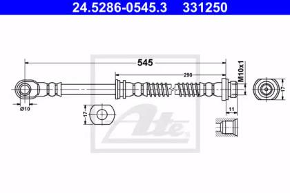 Ate 24.5286-0545.3 Hose assy brake Ate 24.5286-0545.3 Hose assy brake
