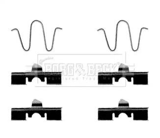 Borg & Beck BBK1138 Монтажний комплект гальмівних колодок Borg & Beck BBK1138 Монтажний комплект гальмівних колодок