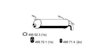 Ernst 501019 Глушник вихлопних газів кінцевий Ernst 501019 Глушник вихлопних газів кінцевий