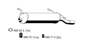 Ernst 501026 Глушник вихлопних газів кінцевий Ernst 501026 Глушник вихлопних газів кінцевий