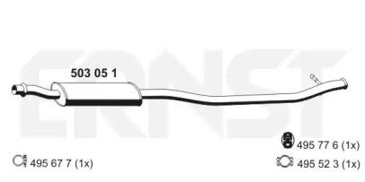 Ernst 503051 Muffler assy front Ernst 503051 Muffler assy front