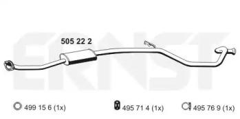 Ernst 505222 Muffler assy front Ernst 505222 Muffler assy front