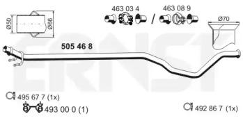 Ernst 505468 Випускна труба відпрацьованих газів