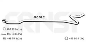 Ernst 505512 Випускна труба відпрацьованих газів Ernst 505512 Випускна труба відпрацьованих газів