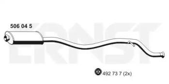 Ernst 506045 Muffler assy front Ernst 506045 Muffler assy front