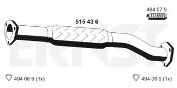 Ernst 515436 Випускна труба відпрацьованих газів Ernst 515436 Випускна труба відпрацьованих газів