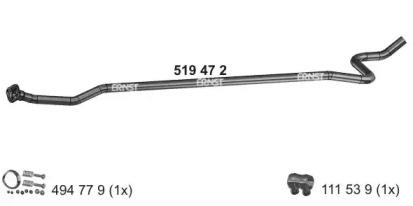 Ernst 519472 Exhaust pipe