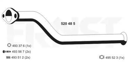 Ernst 520485 Випускна труба відпрацьованих газів Ernst 520485 Випускна труба відпрацьованих газів