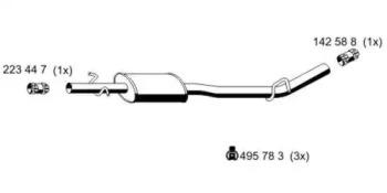 Ernst 522229 Muffler assy front