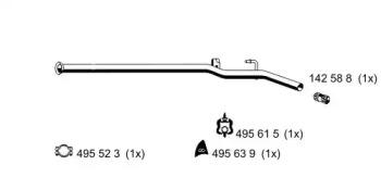 Ernst 522458 Выпускная труба отработанных газов