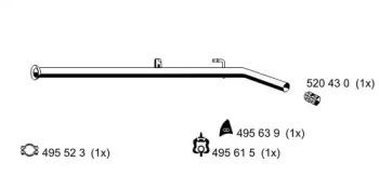 Ernst 522502 Exhaust pipe Ernst 522502 Exhaust pipe