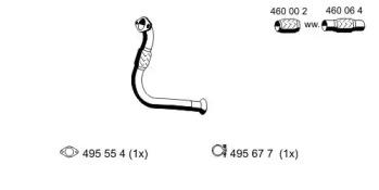 Ernst 522564 Випускна труба відпрацьованих газів Ernst 522564 Випускна труба відпрацьованих газів
