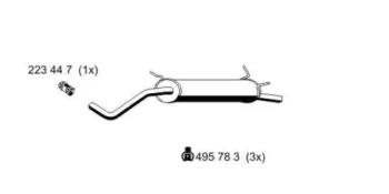 Ernst 530088 Глушник вихлопних газів кінцевий Ernst 530088 Глушник вихлопних газів кінцевий