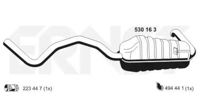 Ernst 530163 Глушник вихлопних газів кінцевий Ernst 530163 Глушник вихлопних газів кінцевий