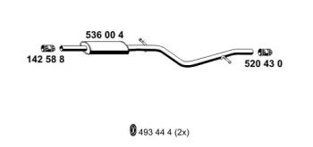 Ernst 536004 Muffler assy front