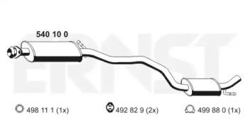 Ernst 540100 Muffler assy front Ernst 540100 Muffler assy front
