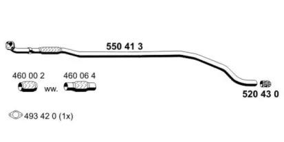 Ernst 550413 Exhaust pipe Ernst 550413 Exhaust pipe