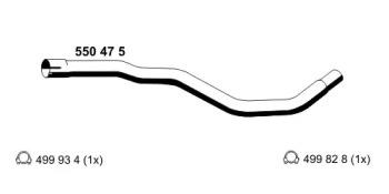 Ernst 550475 Exhaust pipe Ernst 550475 Exhaust pipe