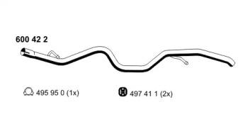 Ernst 600422 Exhaust pipe Ernst 600422 Exhaust pipe