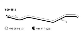 Ernst 600453 Exhaust pipe Ernst 600453 Exhaust pipe