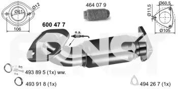 Ernst 600477 Exhaust pipe Ernst 600477 Exhaust pipe