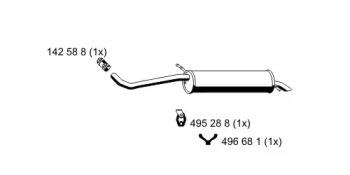 Ernst 645027 Глушник вихлопних газів кінцевий Ernst 645027 Глушник вихлопних газів кінцевий