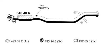 Ernst 646406 Exhaust pipe